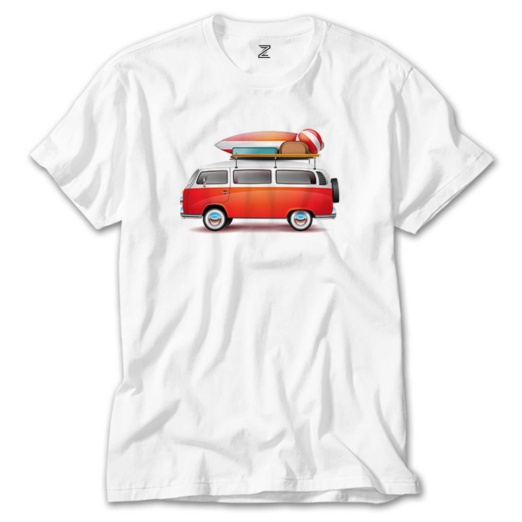 Volkswagen Karavan Holiday Beyaz Tişört
