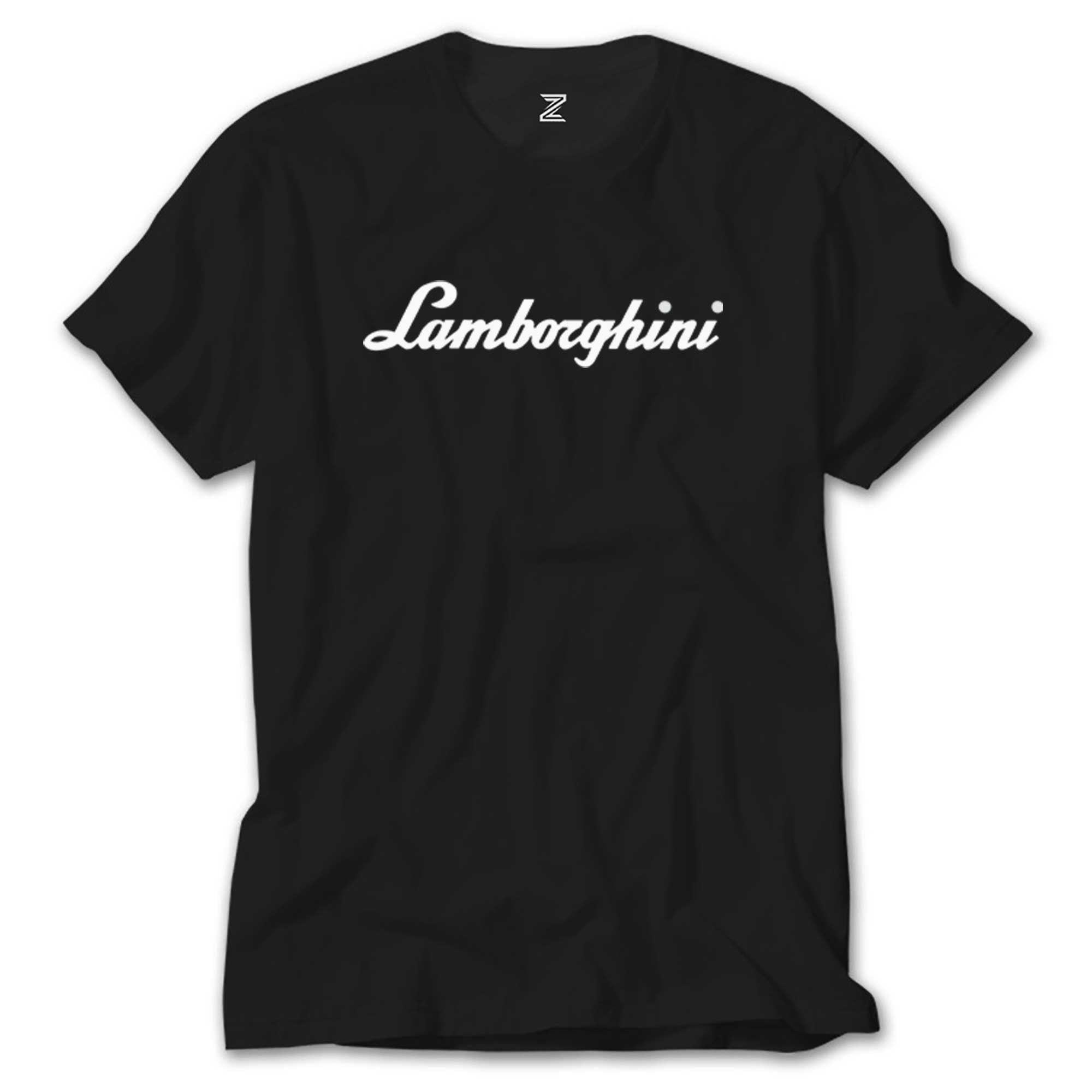 Lamborghini Text Siyah Tişört