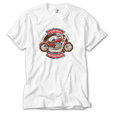 Custom motorcycle Beyaz Tişört