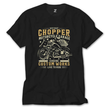 West Coast Chopper Motorcycle Siyah Tişört