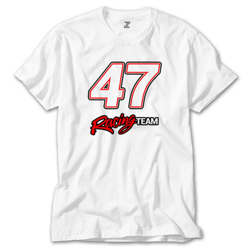 Moto 47 Racing Team Beyaz Tişört