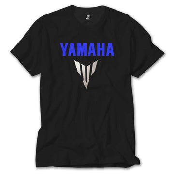 Yamaha MT07 Logo Blue Siyah Tişört