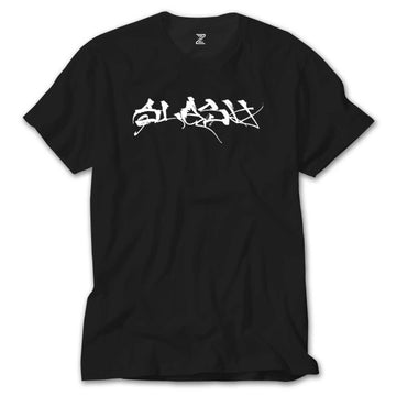 Slash Logo Siyah Tişört