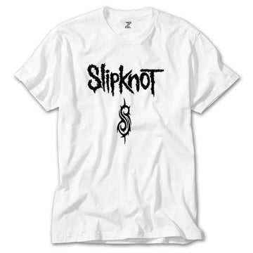 Slipknot Logo Text Beyaz Tişört