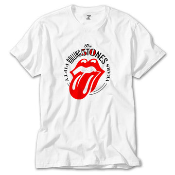 The Rolling Stones 50 Years Beyaz Tişört