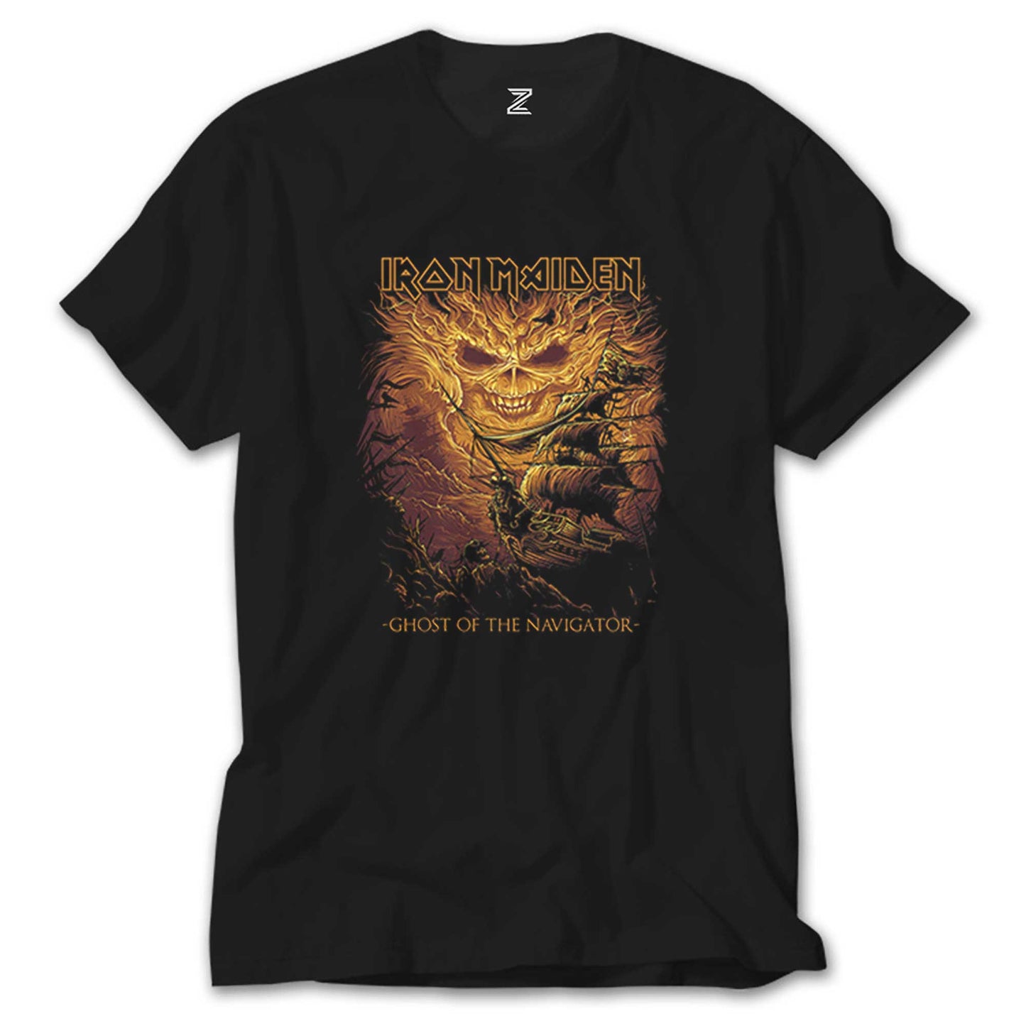 İndirimli Iron maiden Ghost of the Navigator Siyah Tişört