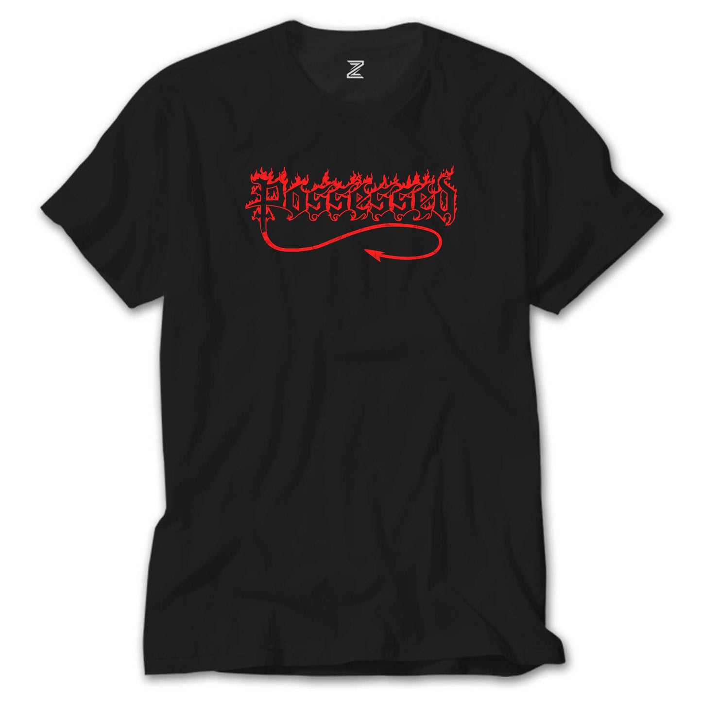 İndirimli Possessed Red Logo Siyah Tişört