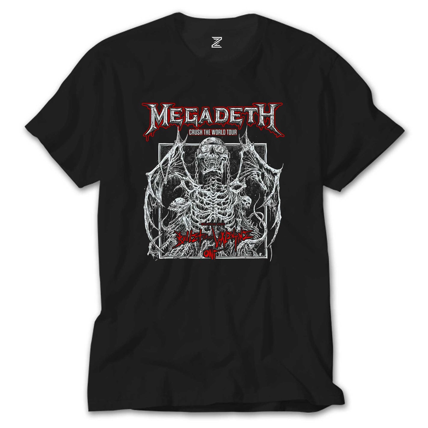 İndirimli Megadeth Crush The World Siyah Tişört