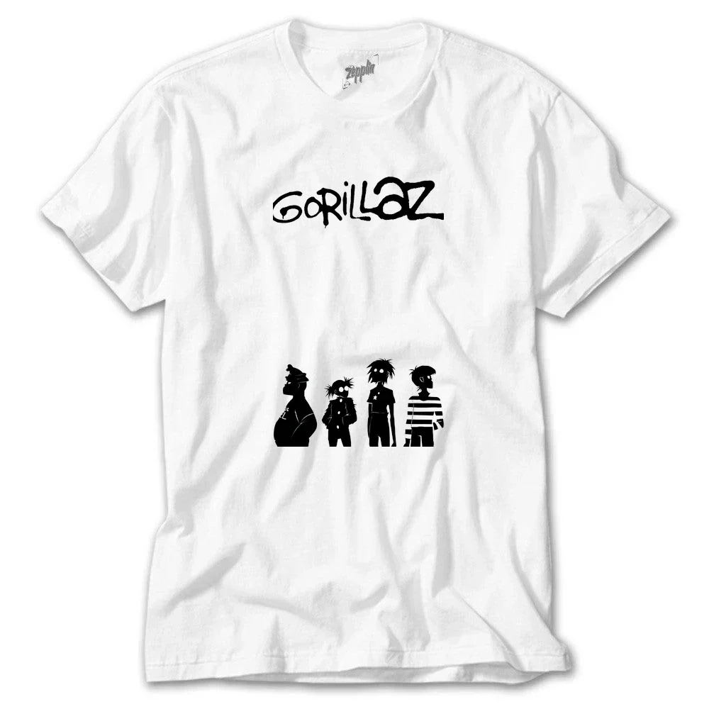 İndirimli Gorillaz - Fondos De Pantalla De Gorillaz Beyaz Tişört