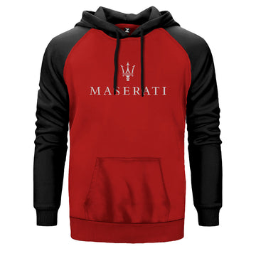 Maserati Logo Çift Renk Reglan Kol Sweatshirt