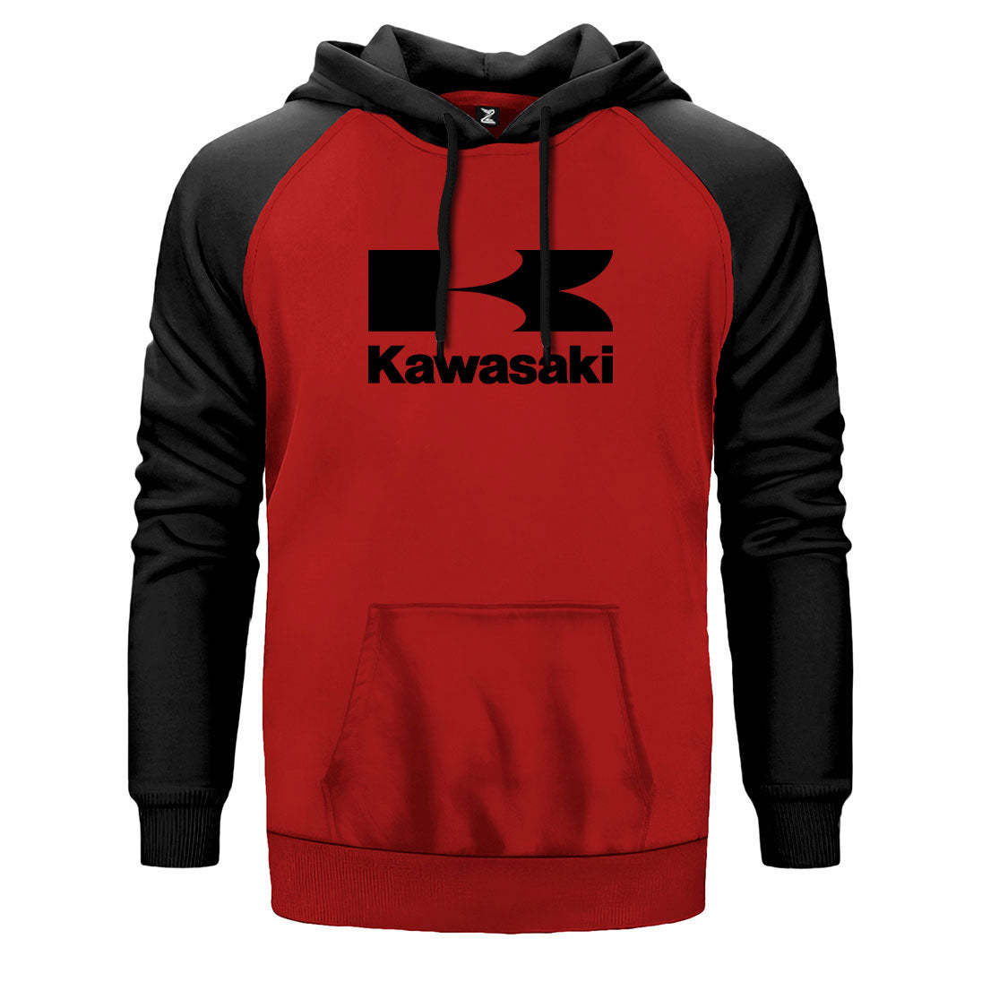 Kawasaki Logo Çift Renk Reglan Kol Sweatshirt