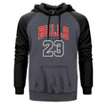 Chicago Bulls 23 Çift Renk Reglan Kol Sweatshirt - Zepplingiyim