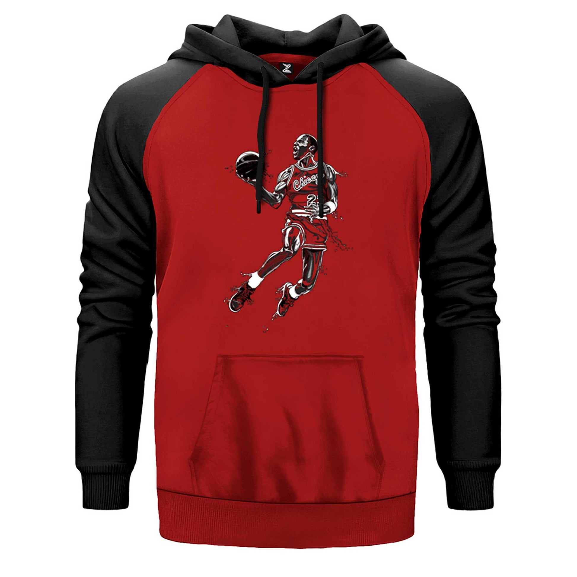 Michael Jordan Black Çift Renk Reglan Kol Sweatshirt - Zepplingiyim