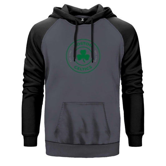 Boston Celtics Logo Çift Renk Reglan Kol Sweatshirt - Zepplingiyim