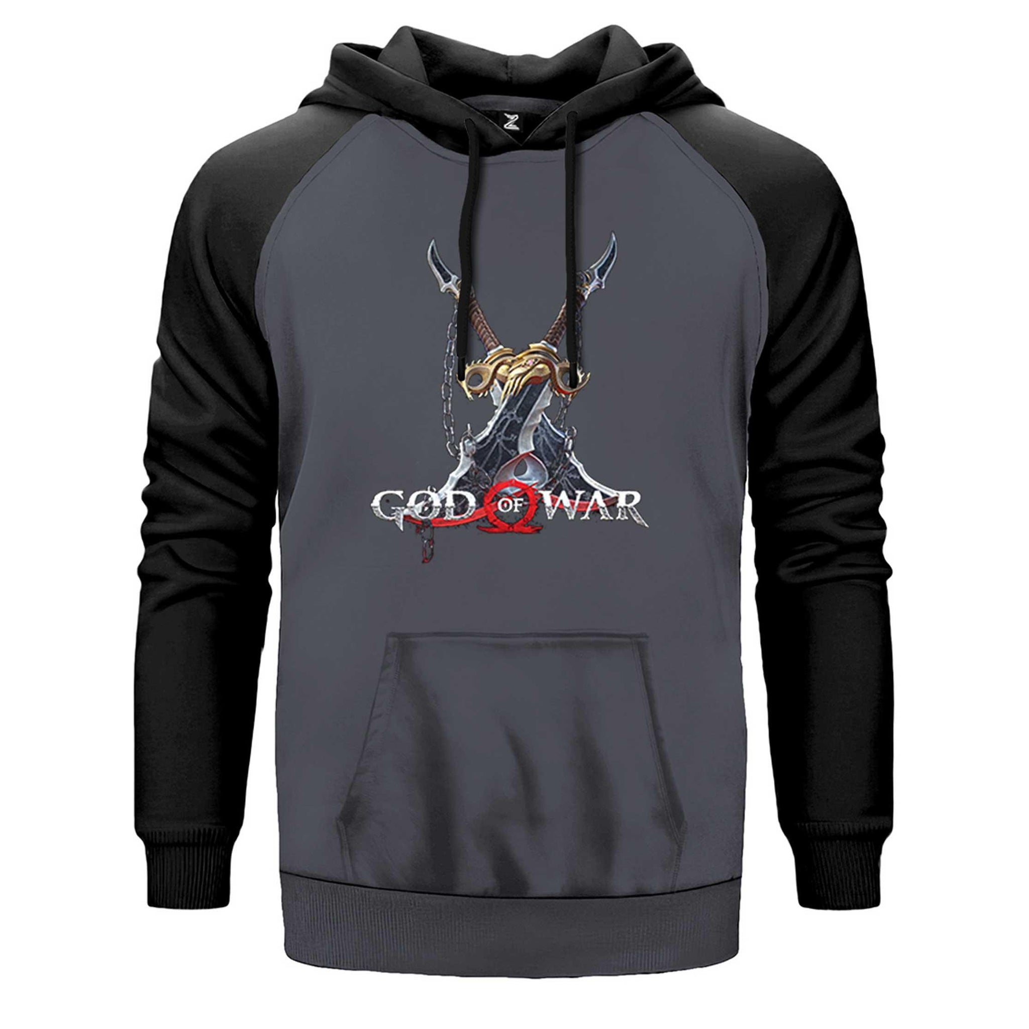 God Of War Kratos Kılıçları Çift Renk Reglan Kol Sweatshirt - Zepplingiyim