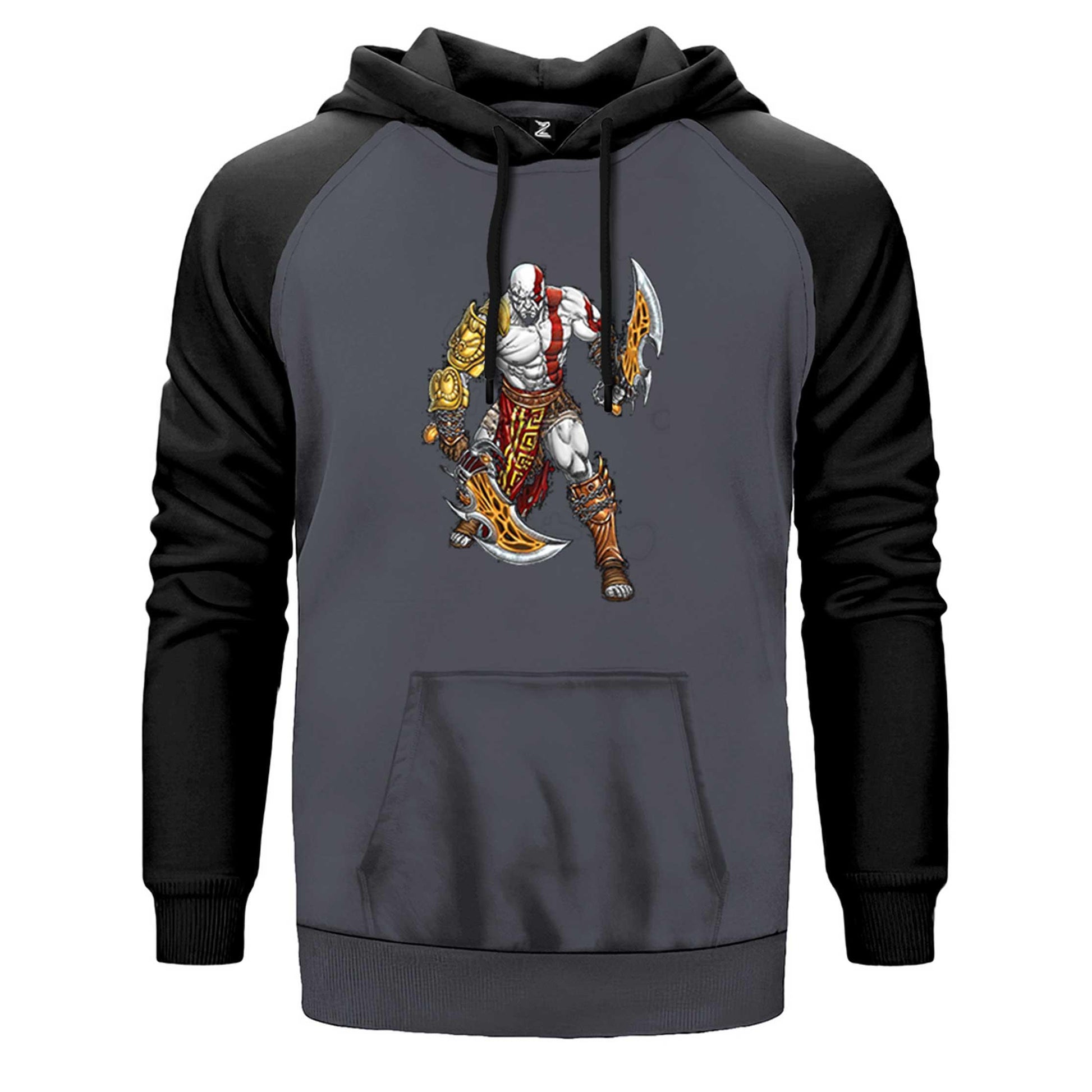 God Of War Kratos Savaşçı Çift Renk Reglan Kol Sweatshirt - Zepplingiyim