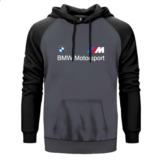 BMW Logo M Power Motorsport Çift Renk Reglan Kol Sweatshirt - Zepplingiyim