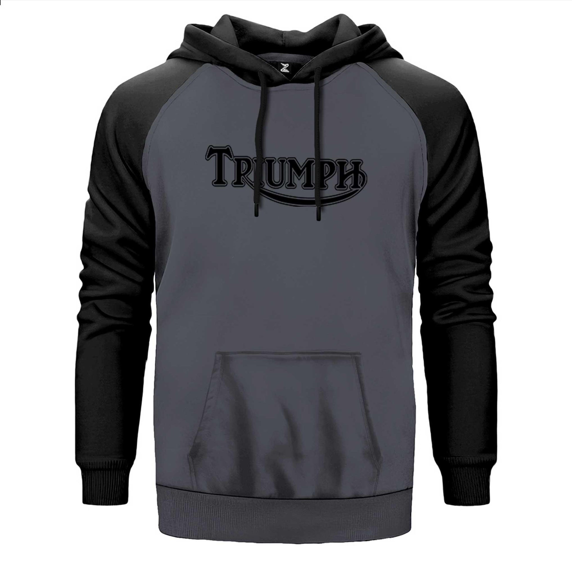 Triumph Motorcycles Logo Çift Renk Reglan Kol Sweatshirt - Zepplingiyim