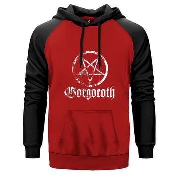 Gorgoroth Pentagram Çift Renk Reglan Kol Sweatshirt