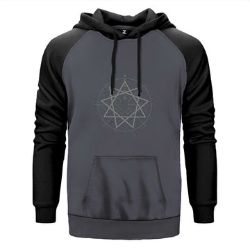 Slipknot Pentagram Symboll Çift Renk Reglan Kol Sweatshirt