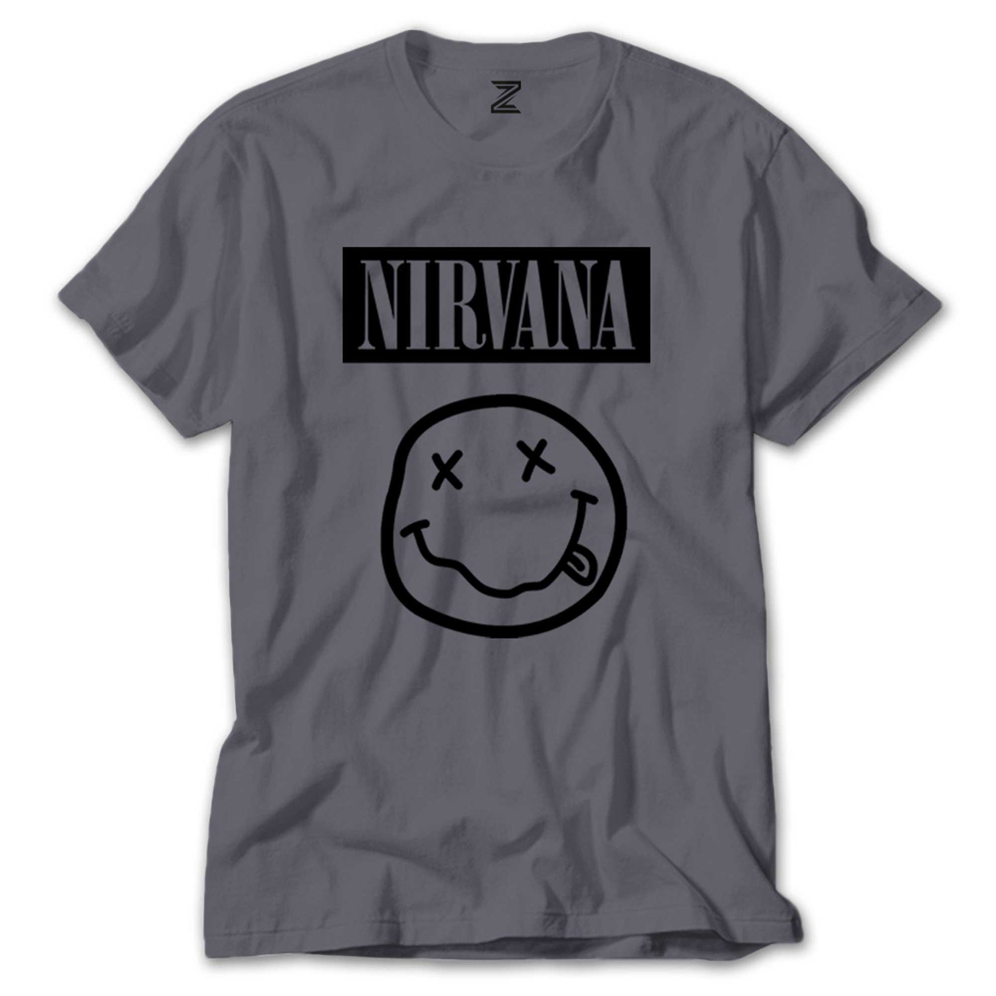 İndirimli Nirvana Smile Gri Tişört
