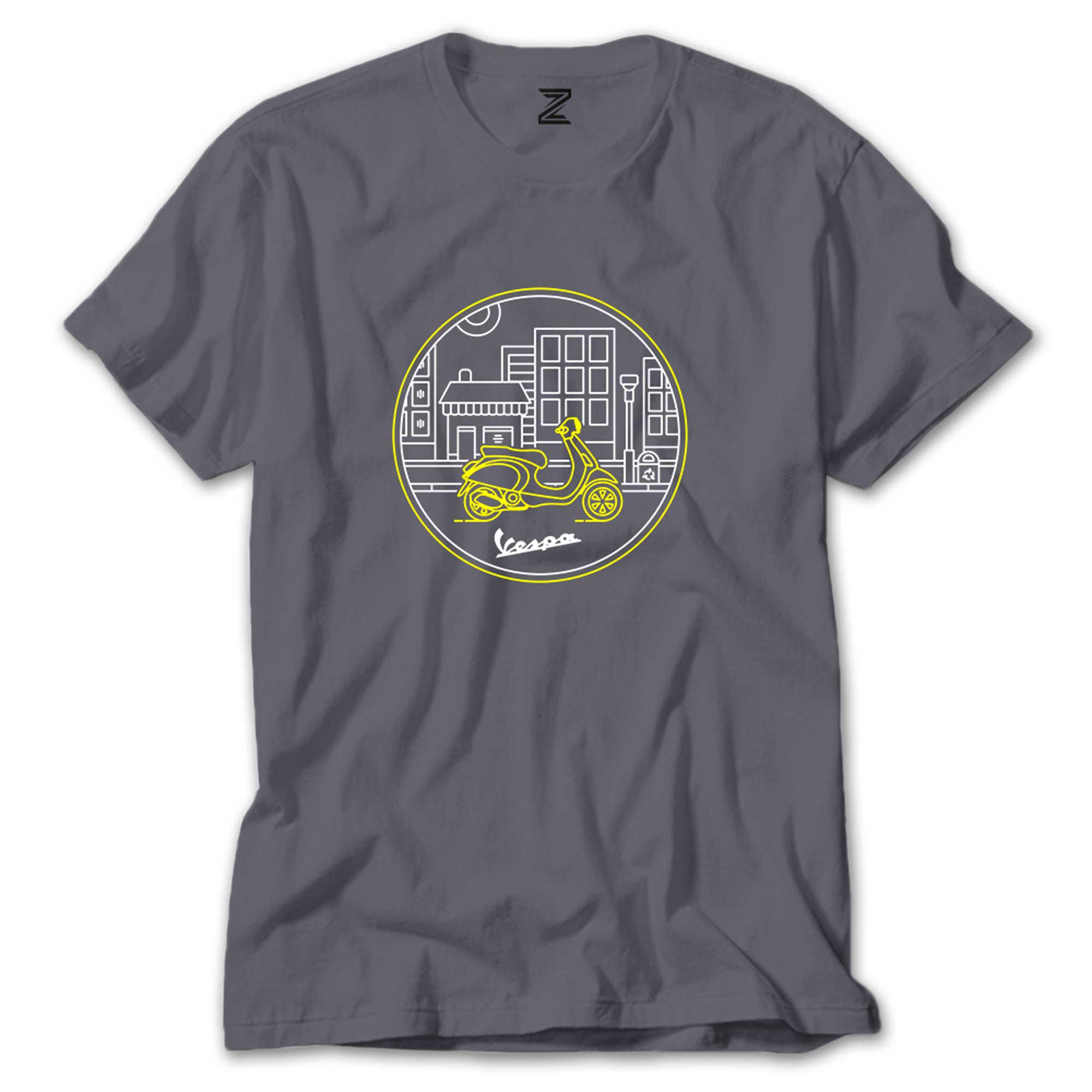 İndirimli Vespa Tour At City Gri Tişört