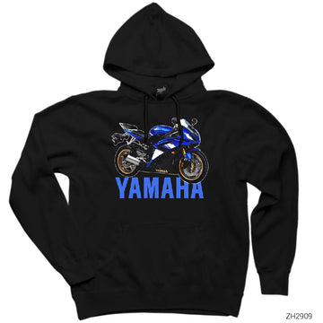 Yamaha R6 Siyah Kapşonlu Sweatshirt Hoodie