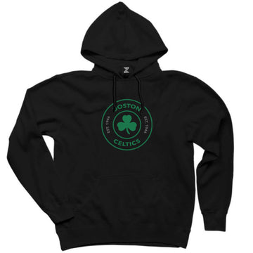 Boston Celtics Logo Siyah Kapşonlu Sweatshirt Hoodie