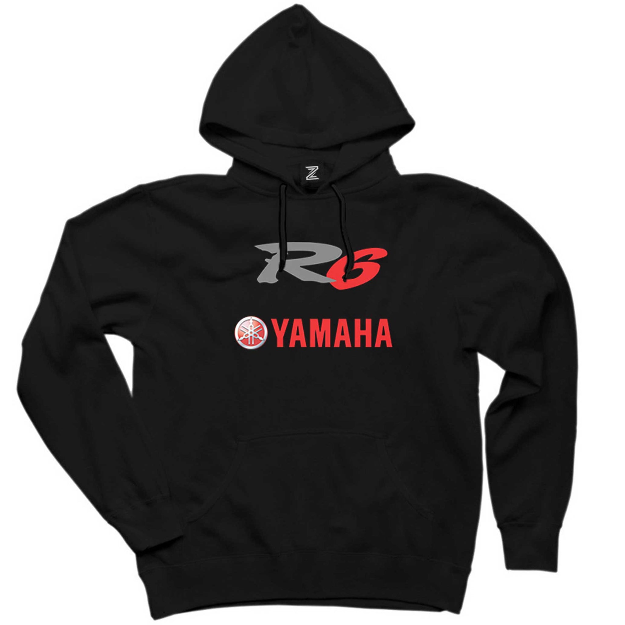 Yamaha R6 Red Siyah Kapşonlu Sweatshirt Hoodie