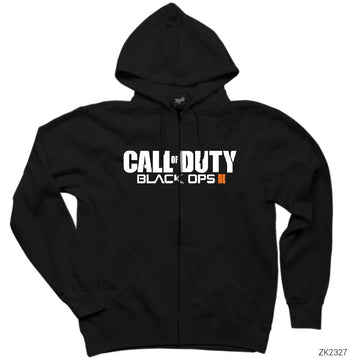 Call of Duty Black Ops III Siyah Fermuarlı Kapşonlu Sweatshirt