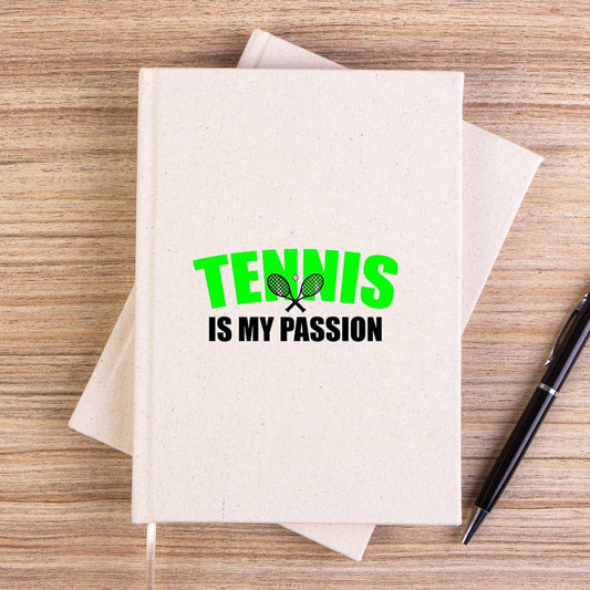 Tennis is My Passion Çizgisiz Kanvas Defter - Zepplingiyim
