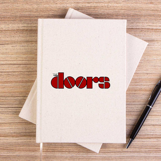 The Doors Logo Red Çizgisiz Kanvas Defter - Zepplingiyim