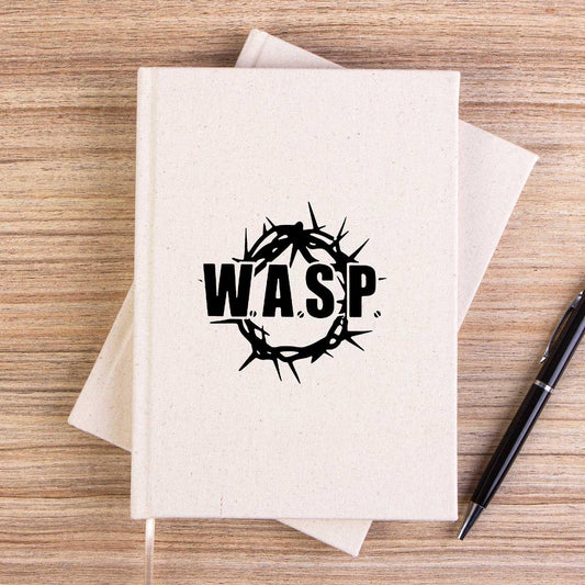 WASP Logo Text Çizgisiz Kanvas Defter - Zepplingiyim