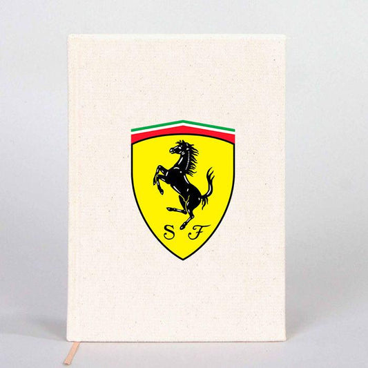 Ferrari Logo Çizgisiz Kanvas Defter - Zepplingiyim