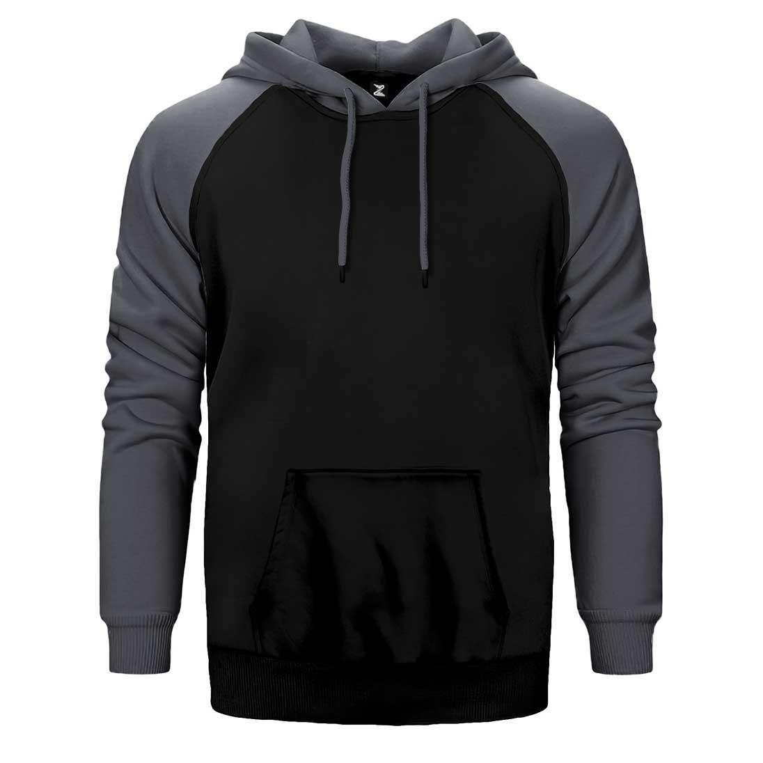 Basic Çift Renk Reglan Kol Sweatshirt / Hoodie (Baskısız) - Zepplingiyim