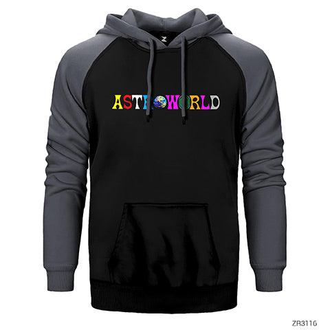 Travis Scott Astroworld Çift Renk Reglan Kol Sweatshirt / Hoodie - Zepplingiyim