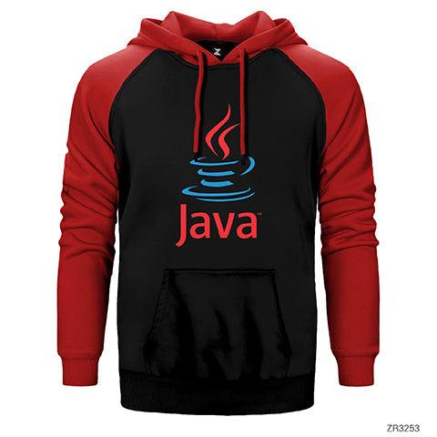 Java Logo Çift Renk Reglan Kol Sweatshirt / Hoodie - Zepplingiyim