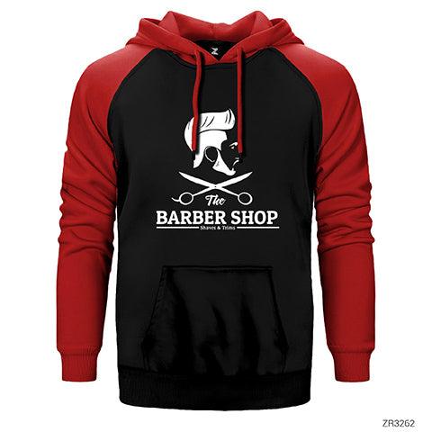 The Barber Shop Çift Renk Reglan Kol Sweatshirt / Hoodie - Zepplingiyim