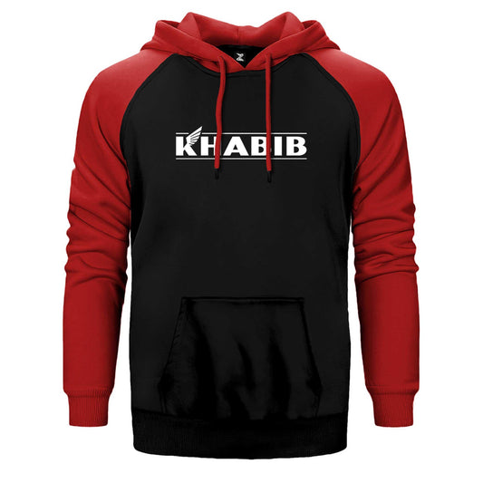 Khabib Logotype Çift Renk Reglan Kol Sweatshirt / Hoodie - Zepplingiyim