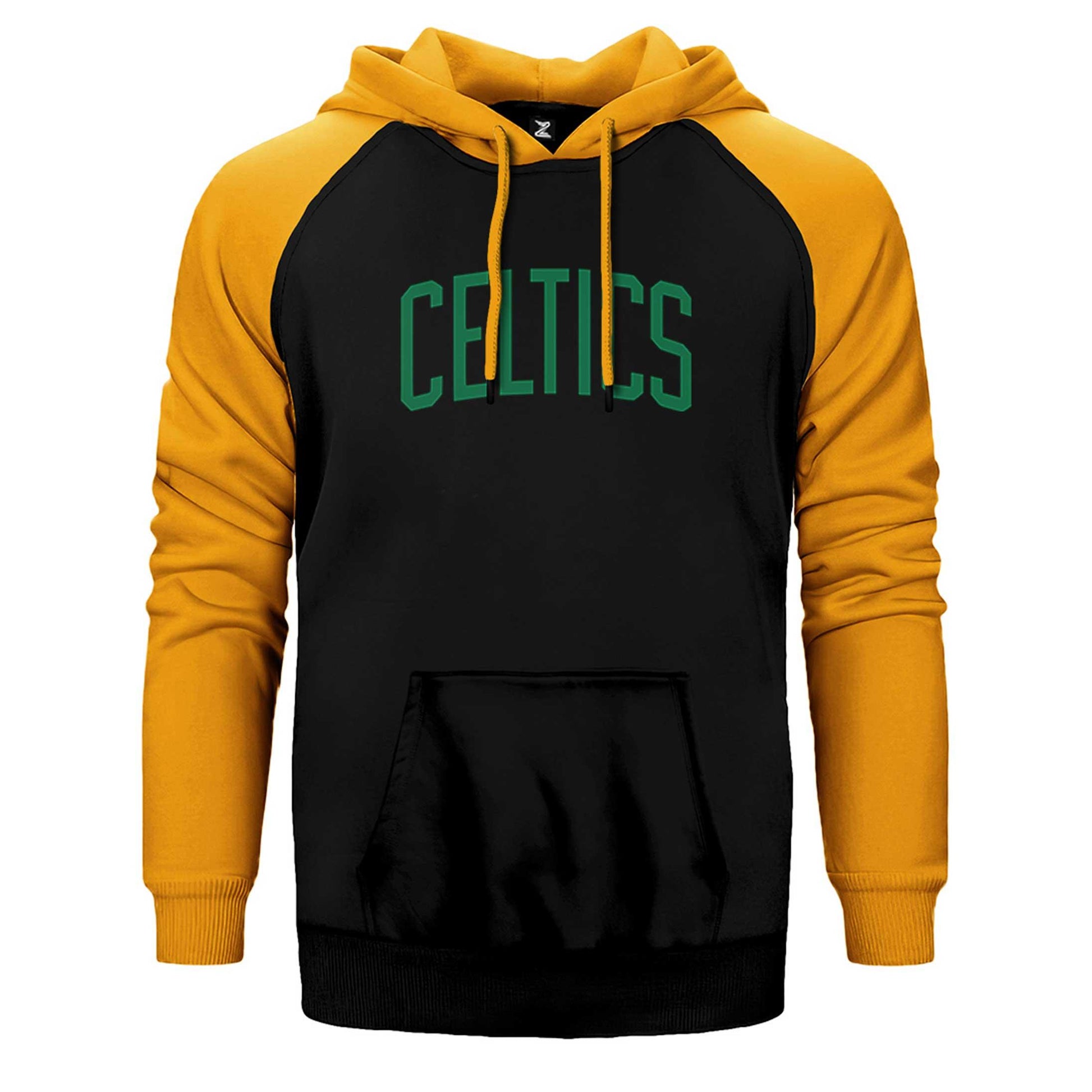 Boston Celtics Yazı Çift Renk Reglan Kol Sweatshirt / Hoodie - Zepplingiyim