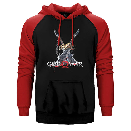 God Of War Kratos Kılıçları Çift Renk Reglan Kol Sweatshirt / Hoodie - Zepplingiyim