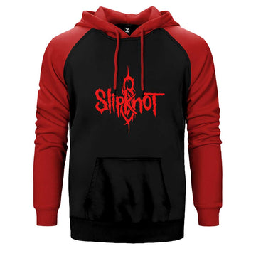 Slipknot Logo Red Çift Renk Reglan Kol Sweatshirt / Hoodie