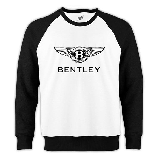 Bentley Logo Reglan Kol Beyaz Sweatshirt - Zepplingiyim