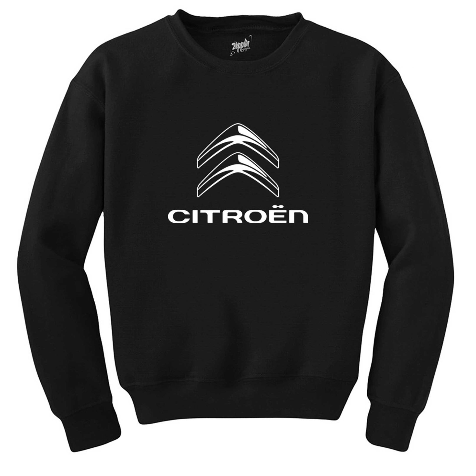 Citroen Logo 2 Siyah Sweatshirt - Zepplingiyim