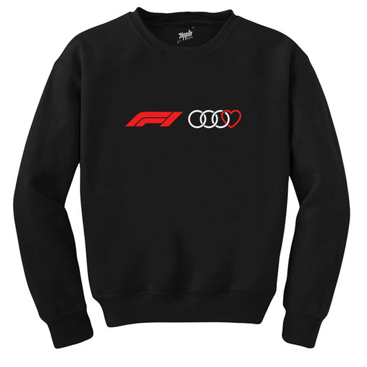 F1 Audi Love Siyah Sweatshirt - Zepplingiyim