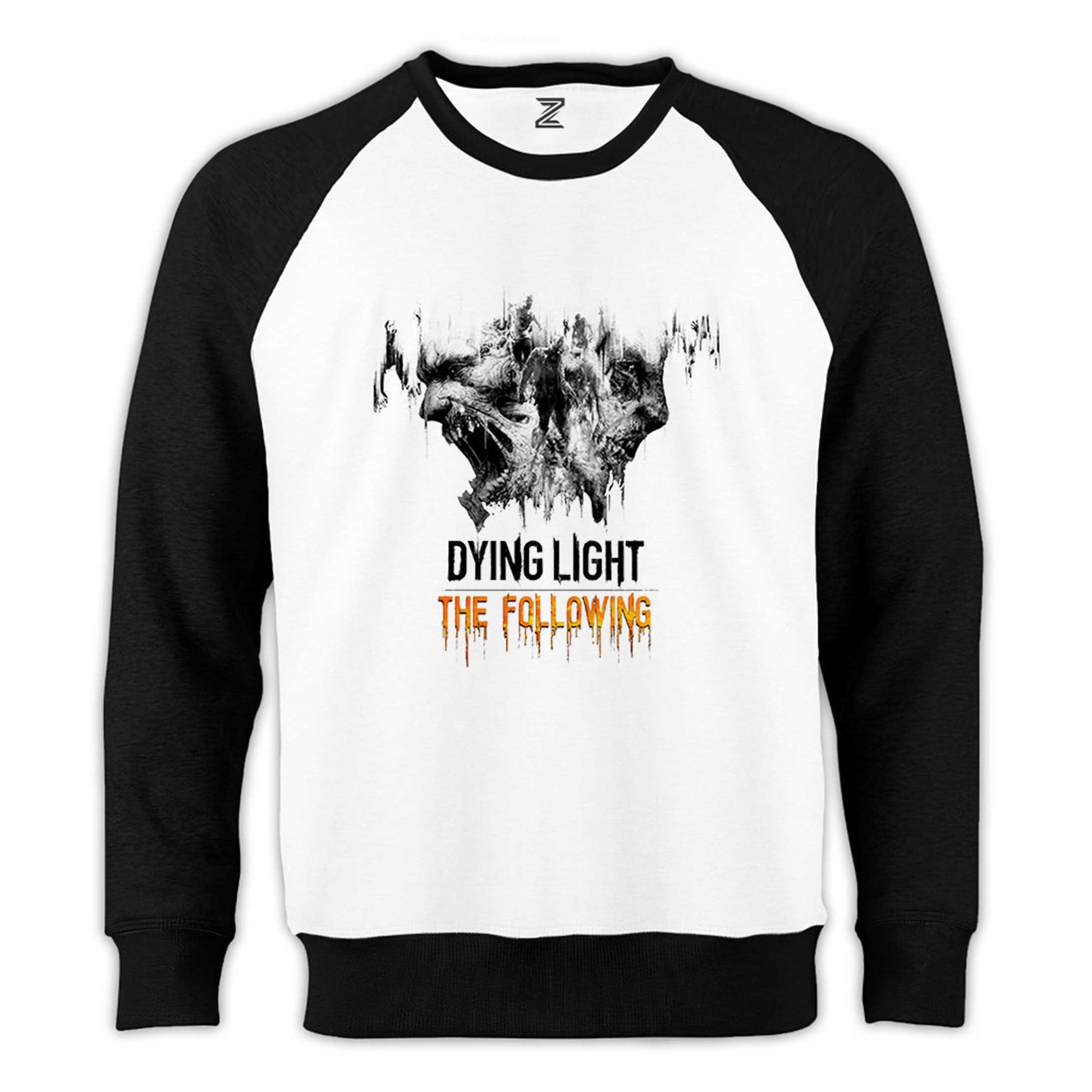 Dying Light The Following Reglan Kol Beyaz Sweatshirt - Zepplingiyim
