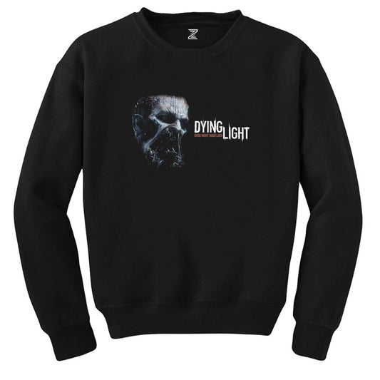 Dying Light Zombi Head Siyah Sweatshirt - Zepplingiyim