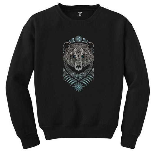Bear Forest Lord Siyah Sweatshirt - Zepplingiyim