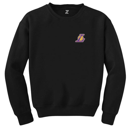 Los Angeles Lakers Logo Siyah Sweatshirt - Zepplingiyim