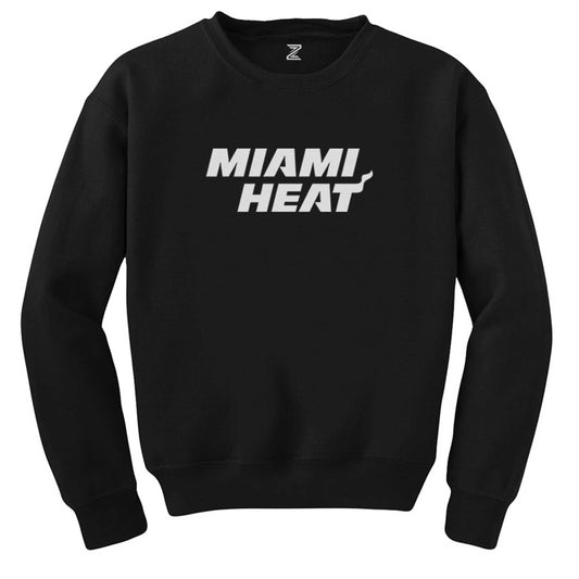 Miami Heat White Siyah Sweatshirt - Zepplingiyim